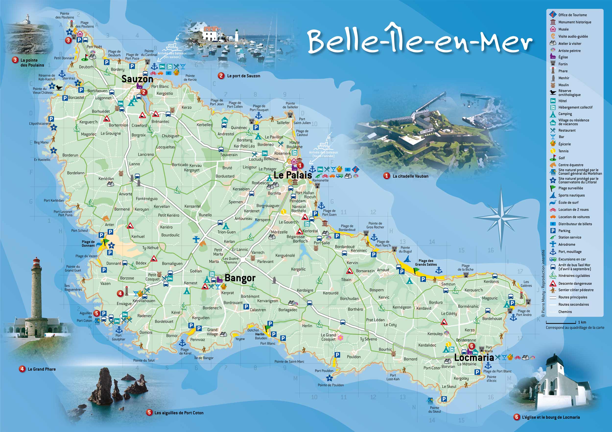 belle ile en mer carte - Image