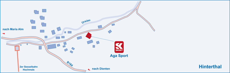 Ski equipment to Hinterthal