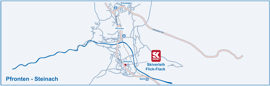 Ski equipment to Pfronten-Steinach