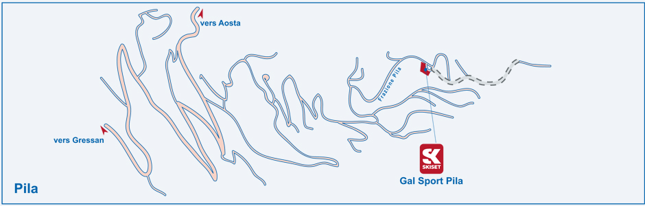 Ski equipment to Pila