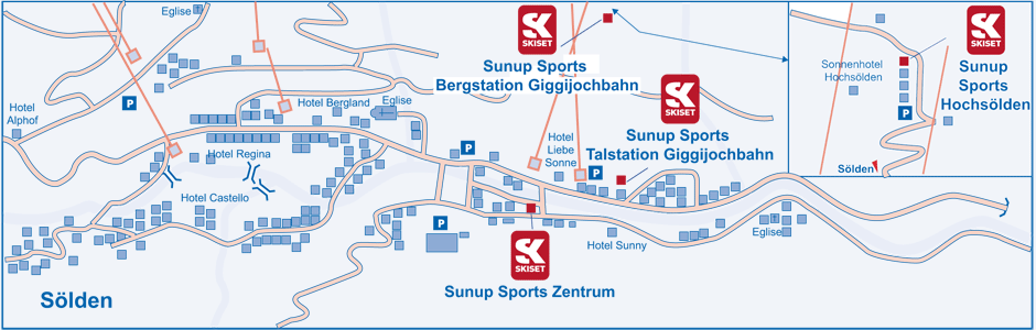 Verhuur van ski materiaal in Sölden - Hochsölden