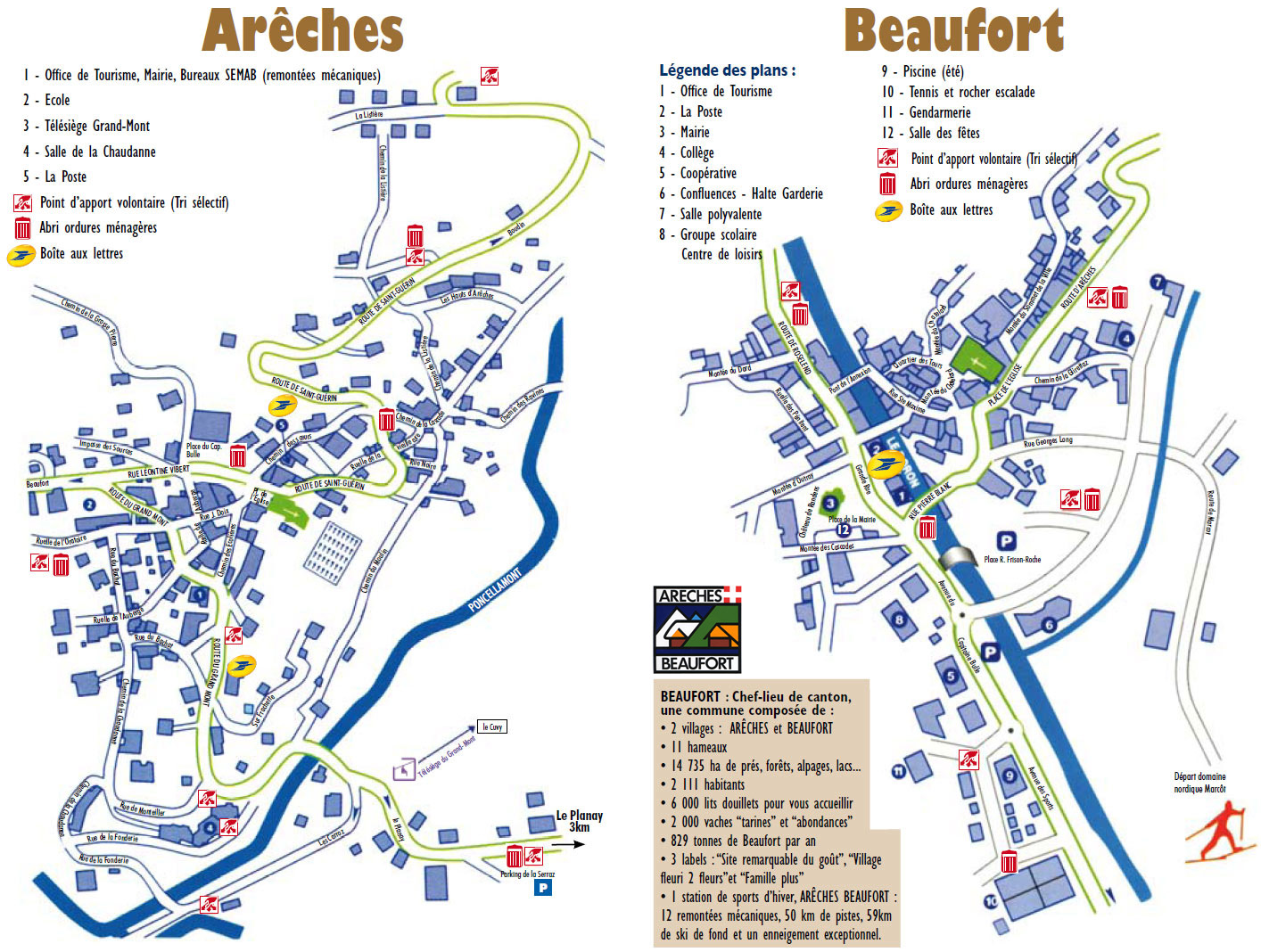 Plan d'accès Arêches-Beaufort 