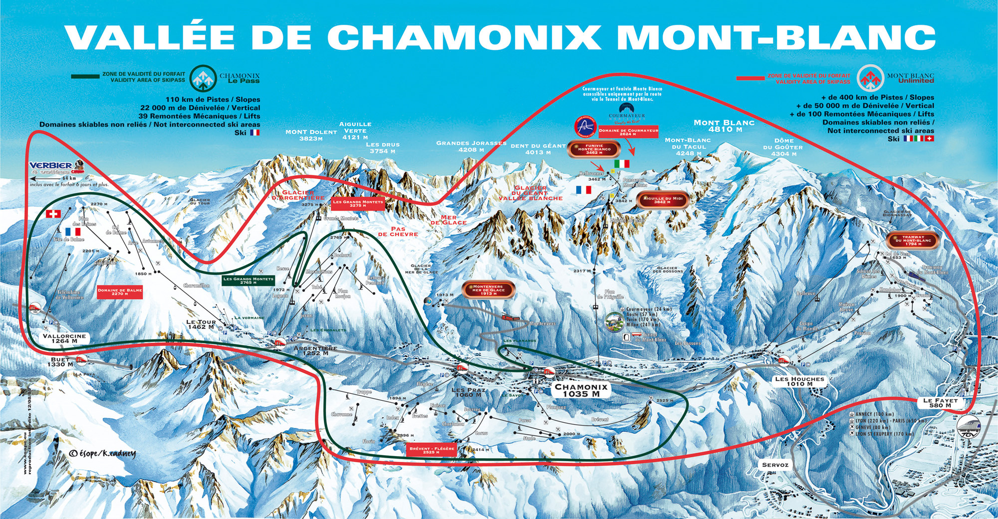 domaine skiable chamonix