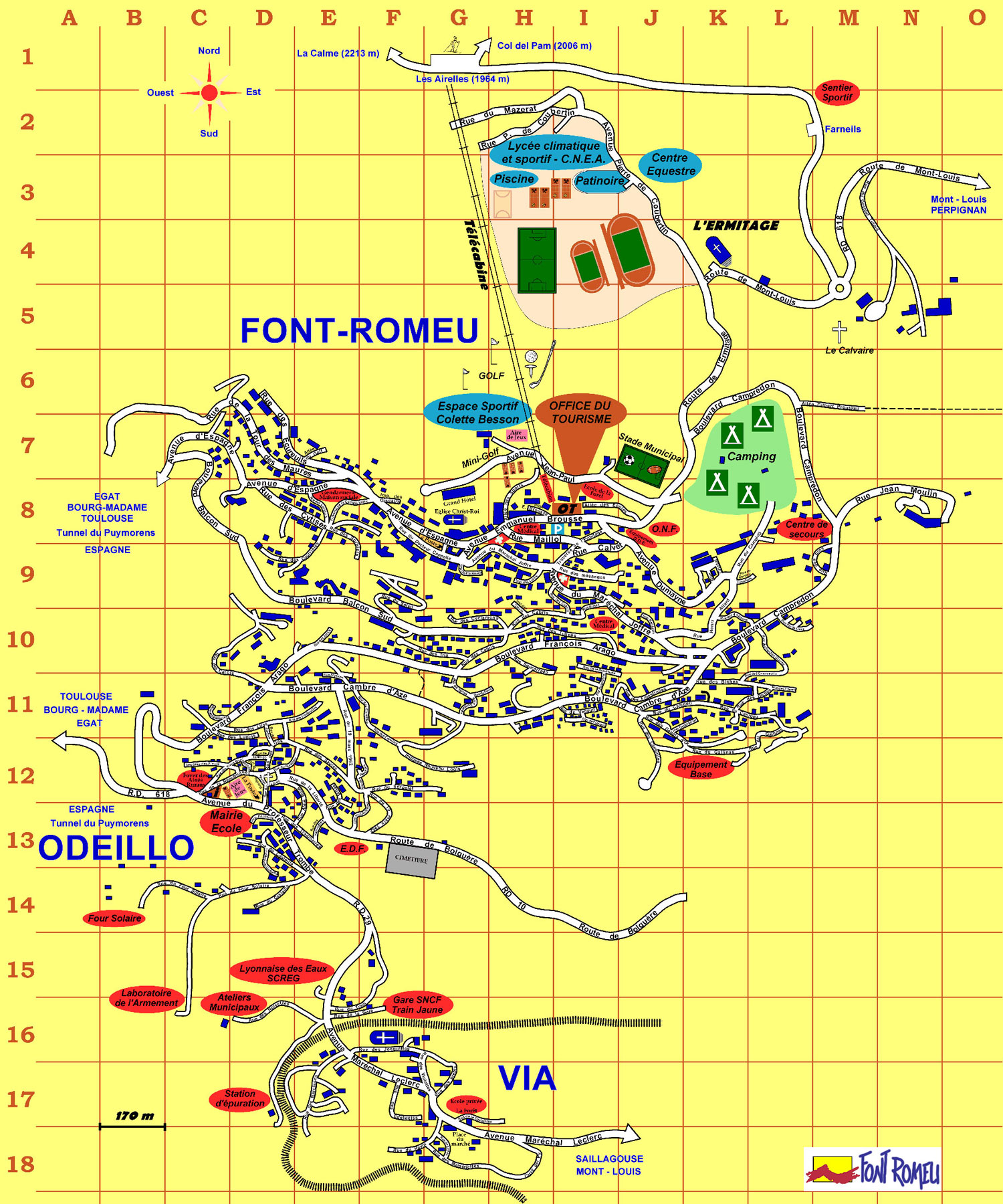 Plan d'accès Font Romeu 