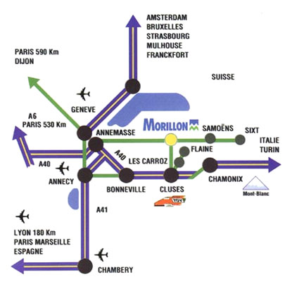 Plan d'accès Morillon 