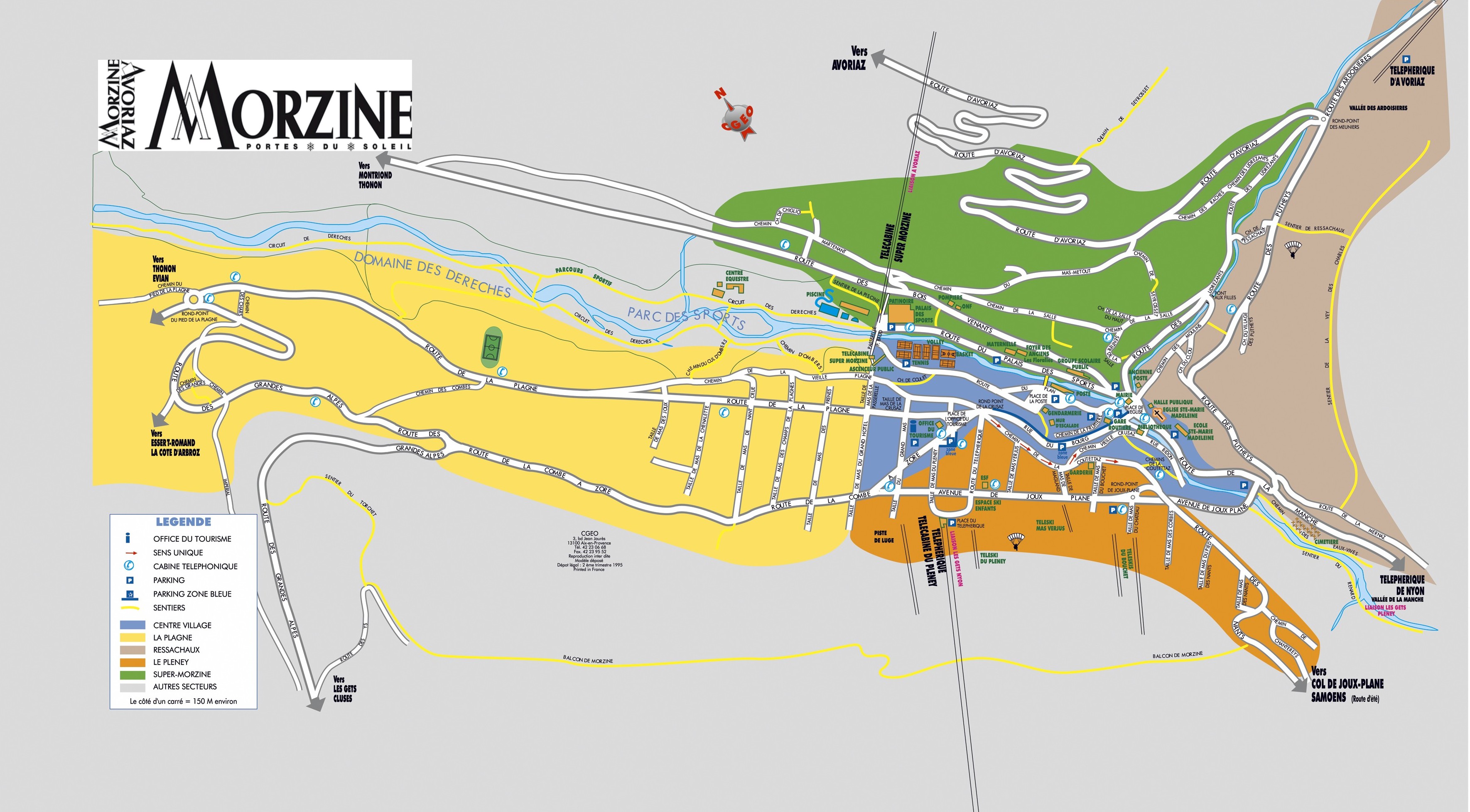 morzine plan centre ville