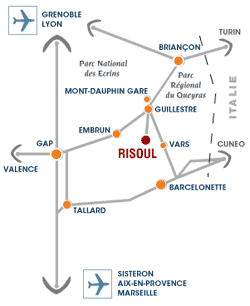 Plan d'accès Risoul 