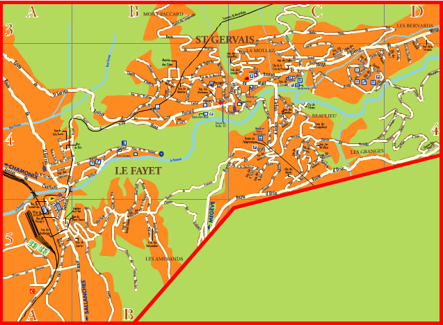 Plan d'accès Saint Gervais 