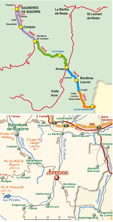 Plan d'accès Saint Lary Soulan 
