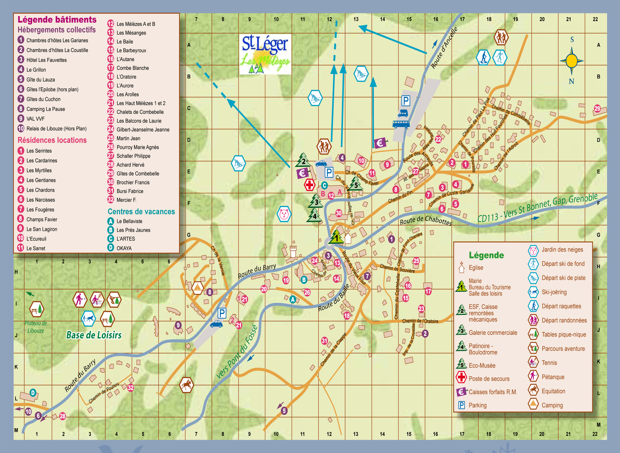 Plan d'accès Saint-Léger-les-Mélèzes 