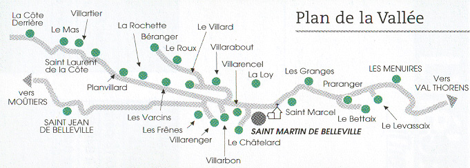 Plan d'accès Saint Martin de Belleville 