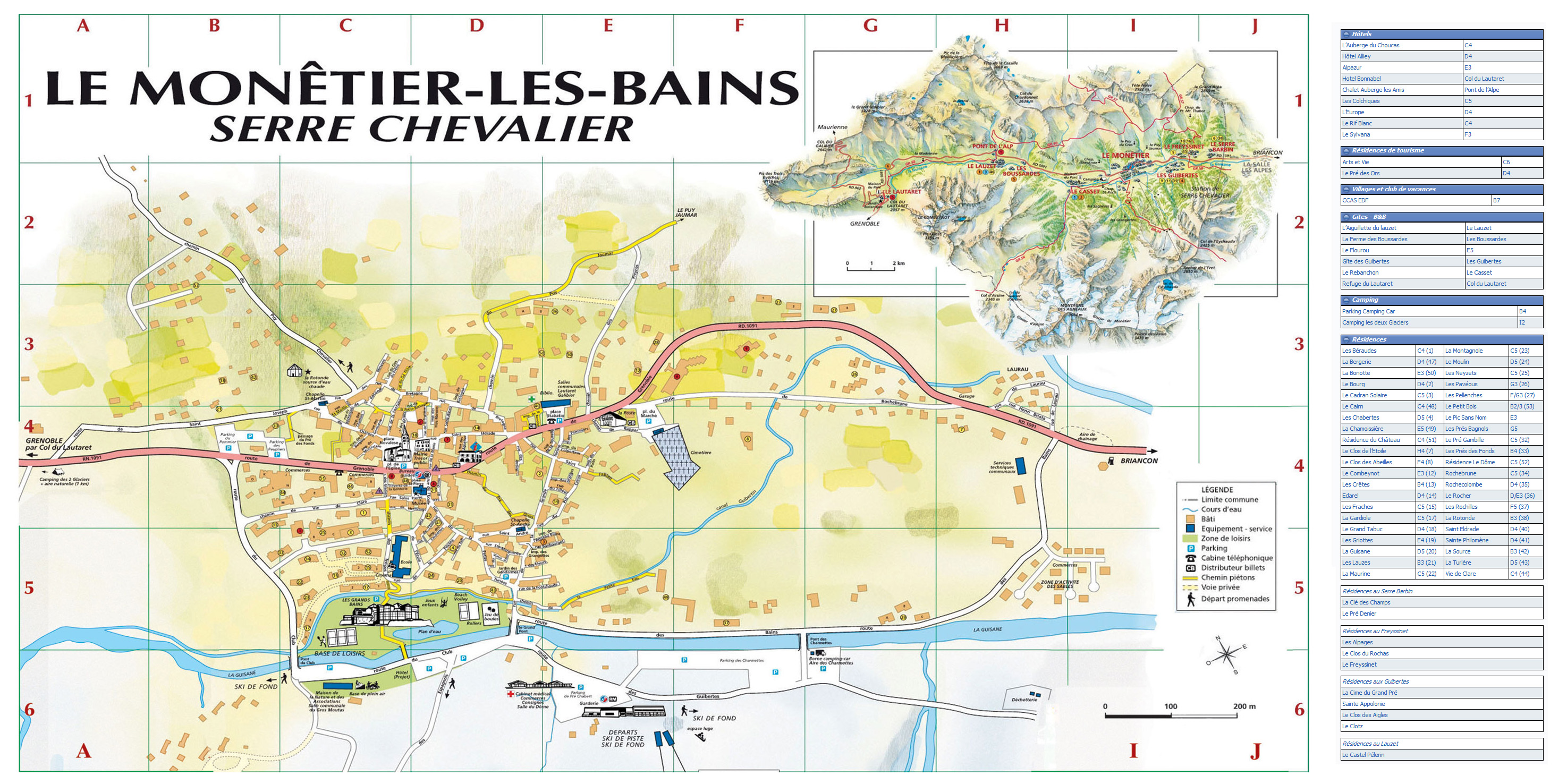 serre chevalier chantemerle carte de france