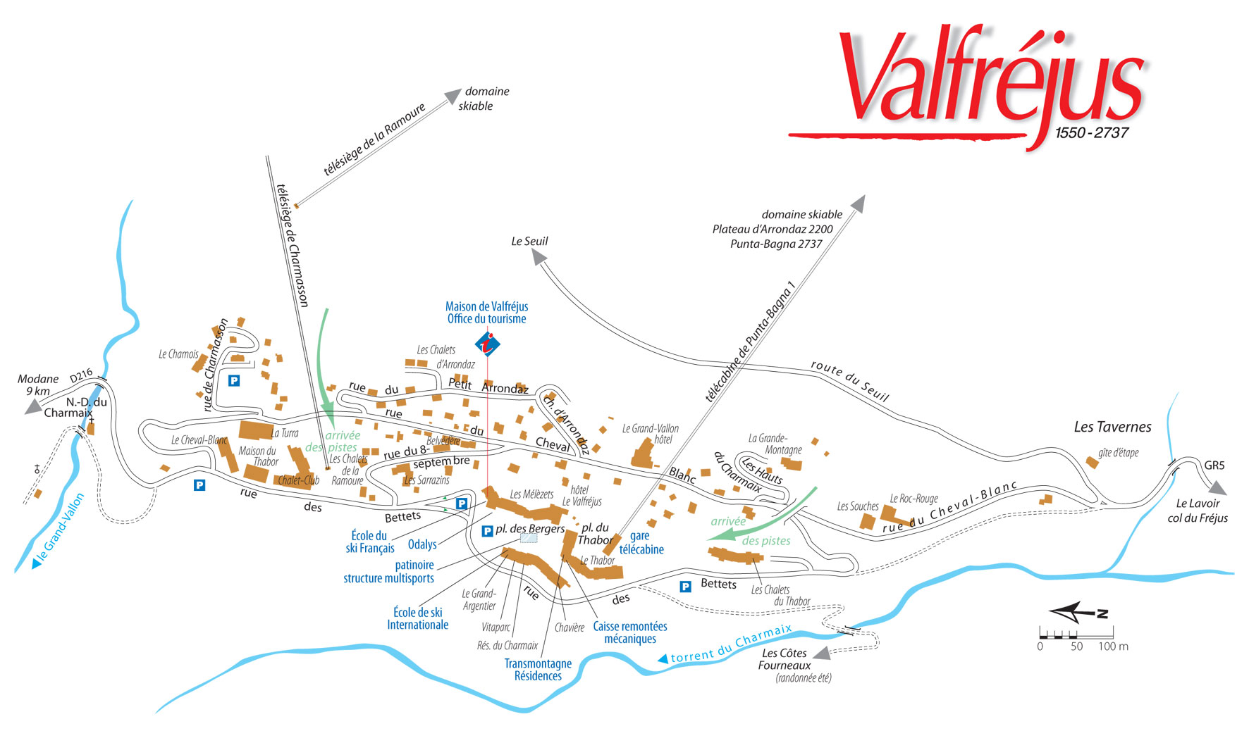 Plan d'accès Valfréjus 
