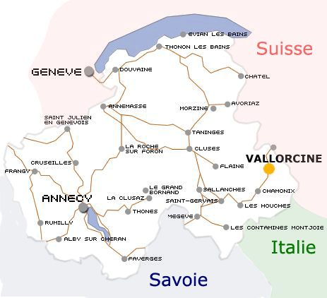 Plan d'accès Vallorcine 